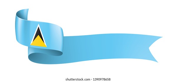 Saint Lucia flag, vector illustration on a white background