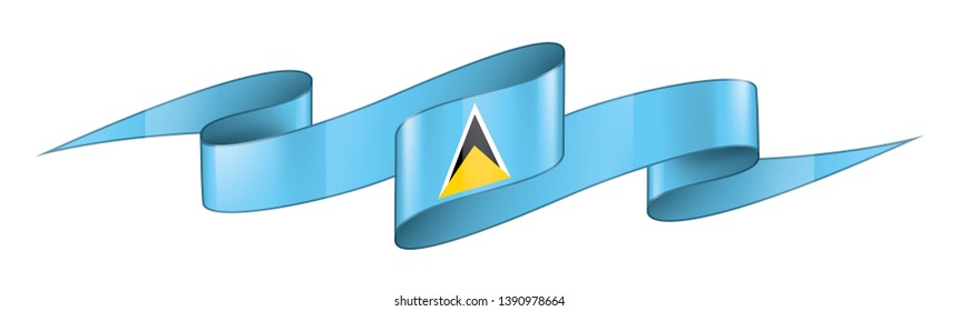 Saint Lucia flag, vector illustration on a white background