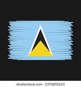 Saint Lucia Flag Vector Illustration