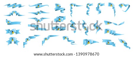 Saint Lucia flag, vector illustration on a white background