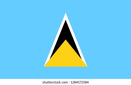 Saint Lucia Flag, Vector image and icon