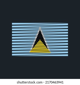 Saint Lucia Flag Vector. National Flag