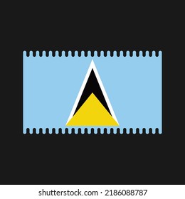 Vector de bandera de Santa Lucía. Bandera nacional