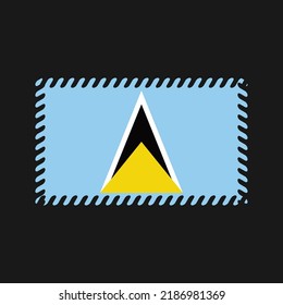 Saint Lucia Flag Vector. National Flag