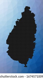 Saint Lucia geometric map. Stencil shape of Saint Lucia in low poly style. Captivating island vector illustration.