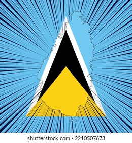 Saint Lucia Independence Day Map Design