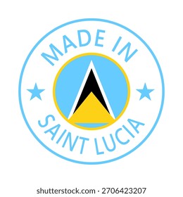 Santa Lúcia Feito em Carimbo em círculo com bandeira Modelo vetor no fundo branco