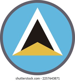 Saint Lucia national flag icon vector Illustration material