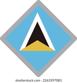 Saint Lucia national flag icon vector Illustration material