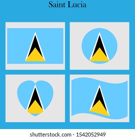 Saint Lucia National Flag Vector Illustration