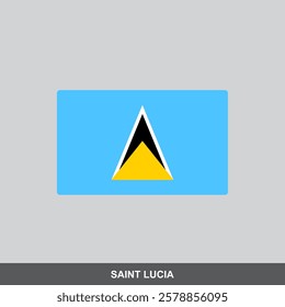 Saint Lucia national flag vector design