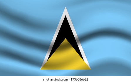 Fahne Saint Lucia Vector. Vector-Abbildung.