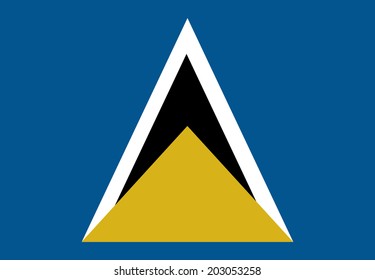 Saint Lucia vector map isolated on background.
