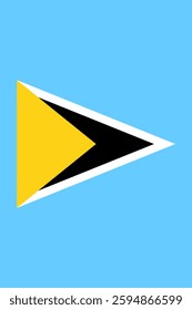 Saint Lucia Vertical Flag, Vertical Flag Saint Lucia