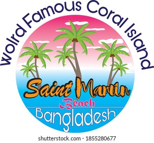 Saint Martin Beach T-shirt design | summer holiday /vacation mood beach design | world famous coral Beach
