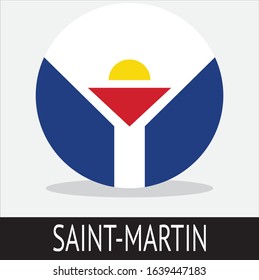 
saint martin country flag symbol on a white background