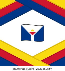 Abstrakte Vorlage für das Design der Flagge von Saint Martin. St. Martin Independence Day Banner Social Media Post. Saint-Martin-Vorlage