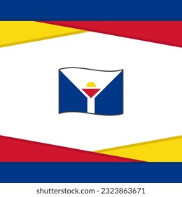 Saint Martin Flag Abstract Background Design Template. Saint Martin Independence Day Banner Social Media Post. Saint Martin Vector