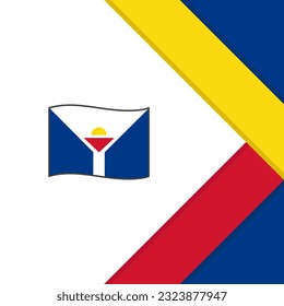Saint Martin Flag Abstract Background Design Template. Saint Martin Independence Day Banner Social Media Post. Saint Martin Cartoon