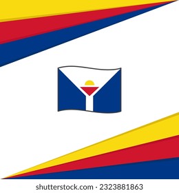 Plantilla de diseño de fondo de resumen de la bandera de San Martín. Cartel del Día de la Independencia de San Martín en medios sociales. Diseño de San Martín