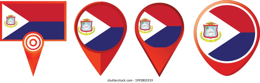 Saint Martin flag icon . web icon set . icons collection. Simple vector illustration.