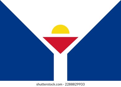 Saint Martin flag simple illustration for independence day or election