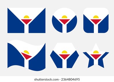 Saint Martin flag simple illustration for independence day or election
