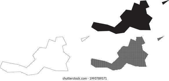 Saint Martin map isolated on a white background.