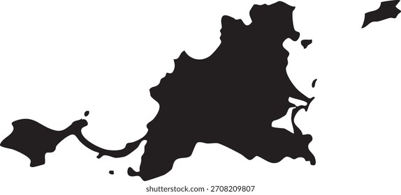 Silhueta de mapa de Saint Martin Vetor