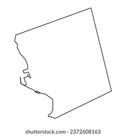 Saint Michael map, administrative division of Barbados.