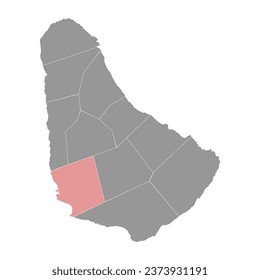 Saint Michael map, administrative division of Barbados.