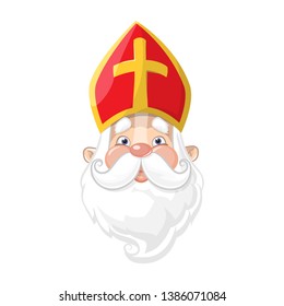 Saint Nicholas - cute cartoon character portrait