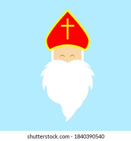 Saint nicholas day clipart, vector art illustration.