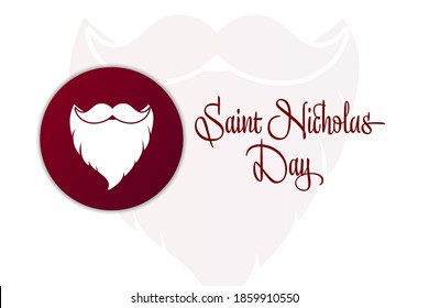 Saint Nicholas Day. December 6. Holiday concept. Template for background, banner, card, poster with text inscription. Vector EPS10 illustration