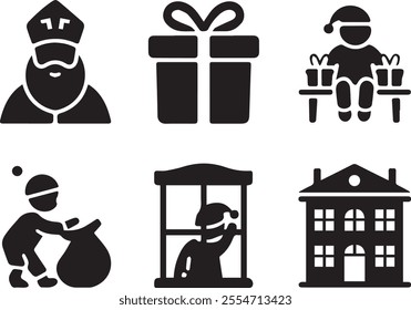 saint nicholas day elements sets vector design