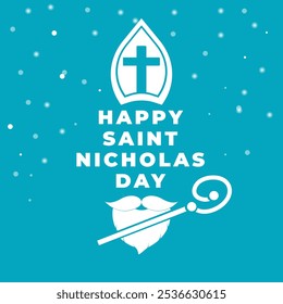 Saint Nicholas Day Poster, suitable for social media post, banner, greeting card.