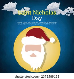 Saint Nicholas Day Social Media Template for Instagram Post Feed.