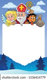 Saint Nicholas Day topic frame 1 - eps10 vector illustration.