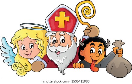 Saint Nicholas Day topic image 1 - eps10 vector illustration.