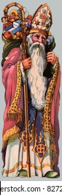 Saint Nicholas in his guise as the patron Saint of Christmas