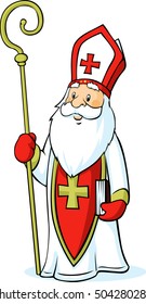 Saint Nicholas isolated on white background - vector illustration