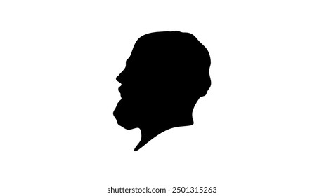 Saint Nicholas of Myra silhouette, high quality vector