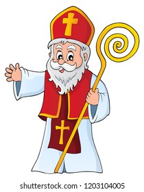 Saint Nicholas topic image 1 - eps10 vector illustration.