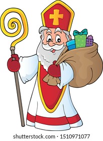 Saint Nicholas topic image 4 - eps10 vector illustration.