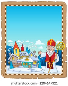 Saint Nicholas topic parchment 4 - eps10 vector illustration.