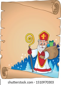 Saint Nicholas topic parchment 6 - eps10 vector illustration.