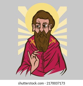 Saint Nicholas vector eps print