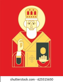 Saint Nicholas vector illustration