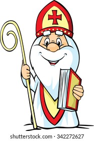 Saint Nicholas - vector illustration isolated on white background.