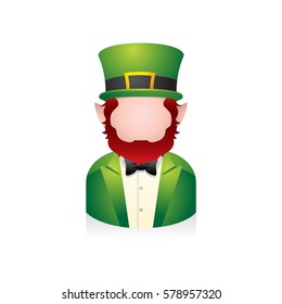 Saint Patrick avatar icon in colors.